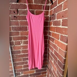 Windsor Hot Pink Body Con Spaghetti Strap Dress